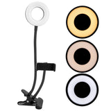 USB Fill Light LED Ring Light 10 Gears Dimming with Clip for Live Photography Reading Embroidery