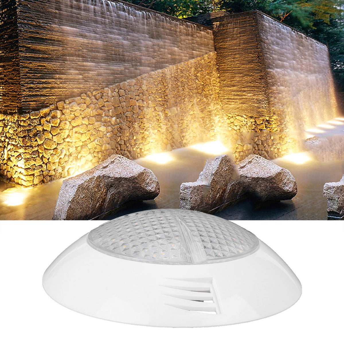 160LED Swimming Pool Light IP68 Waterproof Landscape Underwater Lamp 18W AC12V Warm Light