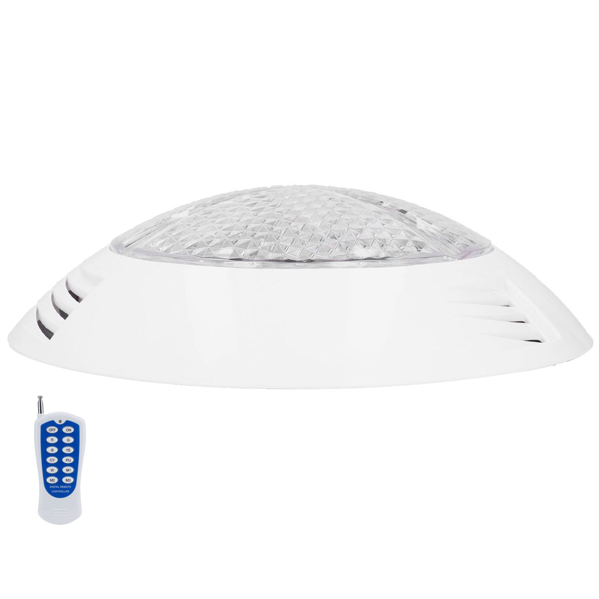 24LED Pool Light RGB Underwater Lamp with 12-Key Remote Control IP68 Waterproof 24W AC12V