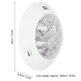 24LED Pool Light RGB Underwater Lamp with 12-Key Remote Control IP68 Waterproof 24W AC12V