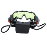 Night Vision Glasses with Light Adjustable Windproof Dustproof LED Glasses for Riding Skiing - 45-Degree Angle