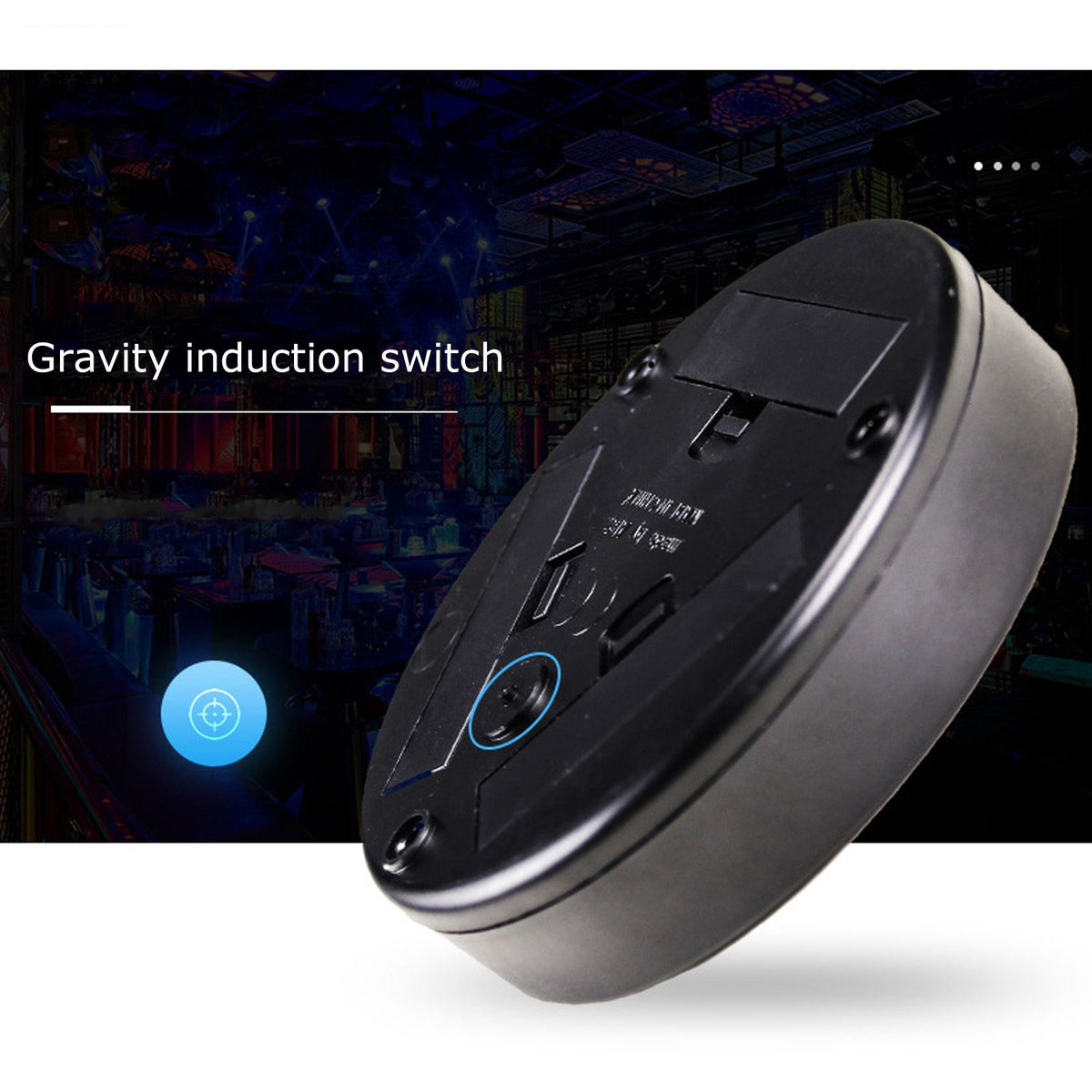 LED Coaster Round Cup Drink Mat Light Tableware Luminous Base with Gravity Sensor for Bar KTV