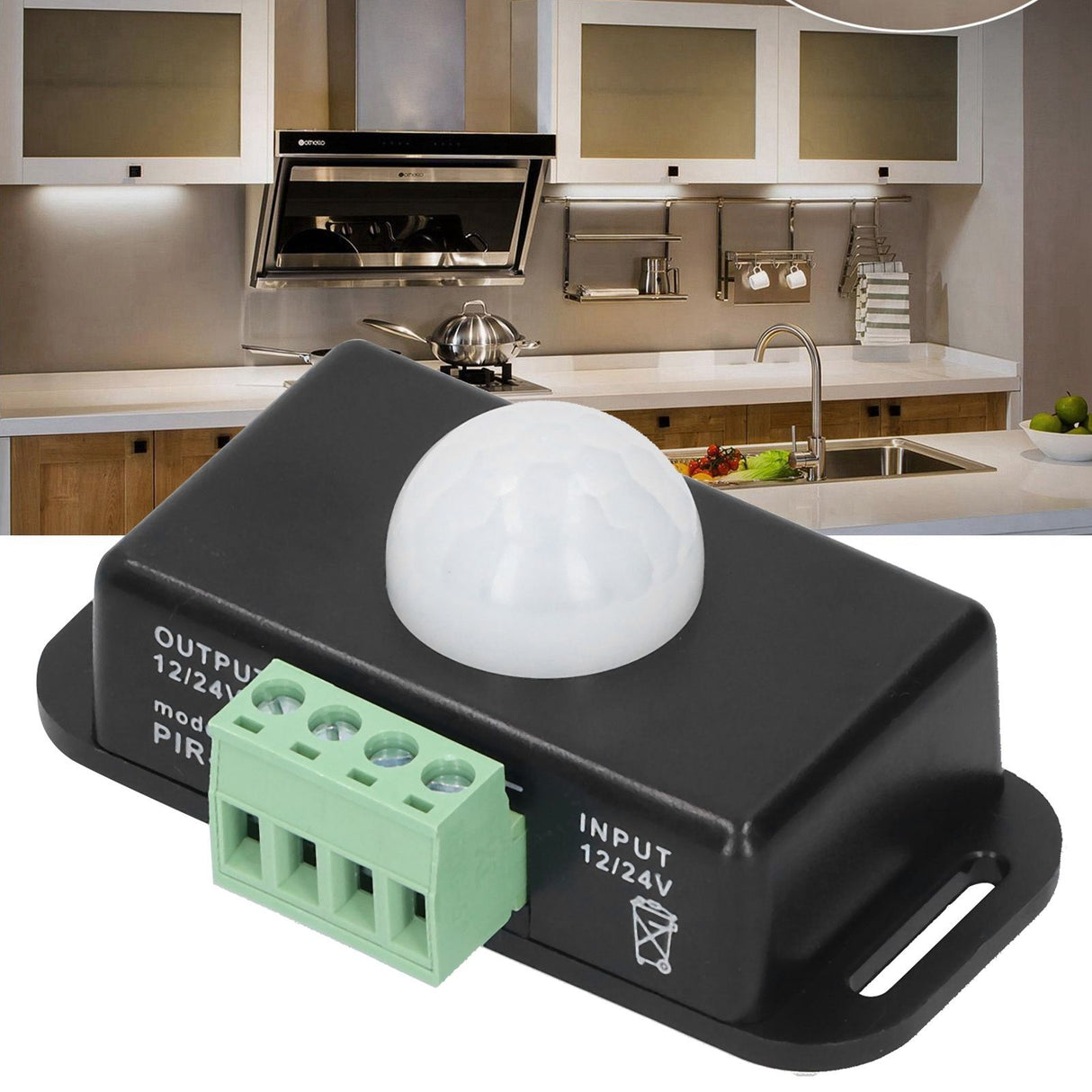 2Pcs Infrared Sensor Human Body Motion Detect Wardrobe LED Light Switch Module 12‑24V