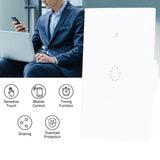 Wifi Smart LED Light Switch Touch Panel 1-Way APP Remote Voice Control for Amazon Alexa AC95-250VWhite Cover