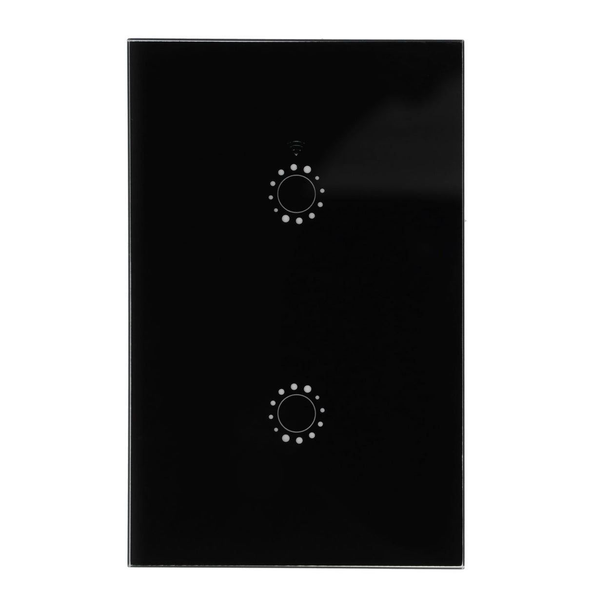 LED Smart Light Switch WiFi Wall Touch 2 Gang for Amazon Alexa Intelligent Voice APP Control AC 95‑250VBlack Cover