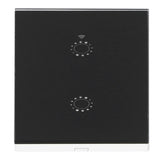 LED Smart Light Switch WiFi Wall Touch 2 Gang for Amazon Alexa Intelligent Voice APP Control AC 95‑250VBlack Cover