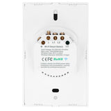 LED Smart Light Switch WiFi Wall Touch 2 Gang for Amazon Alexa Intelligent Voice APP Control AC 95‑250VBlack Cover