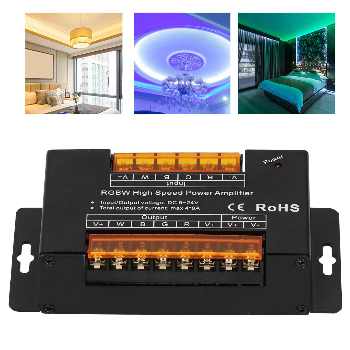 LED Signal Amplifier Module for Home RGB Light Strip Controller 0.1%100% DC5V24V