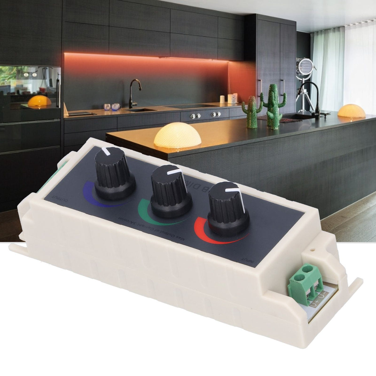 RGB Knob Dimmer Smart LED Light Brightness Adjustment 3‑Channel Controller DC12‑24V