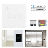 WiFi Smart Touch Wall Switch APP Control for Curtain Garage Door Power Doors AC 95-250VWhite