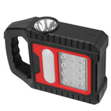 Solar Charging Handheld Flashlight USB Rechargeable Searchlight Reparing Inspection Torch - Rear View