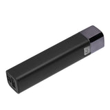 Mini Flashlight Strong Light USB Input Output Phone Charging LED MultiFunction Lamp(Black )