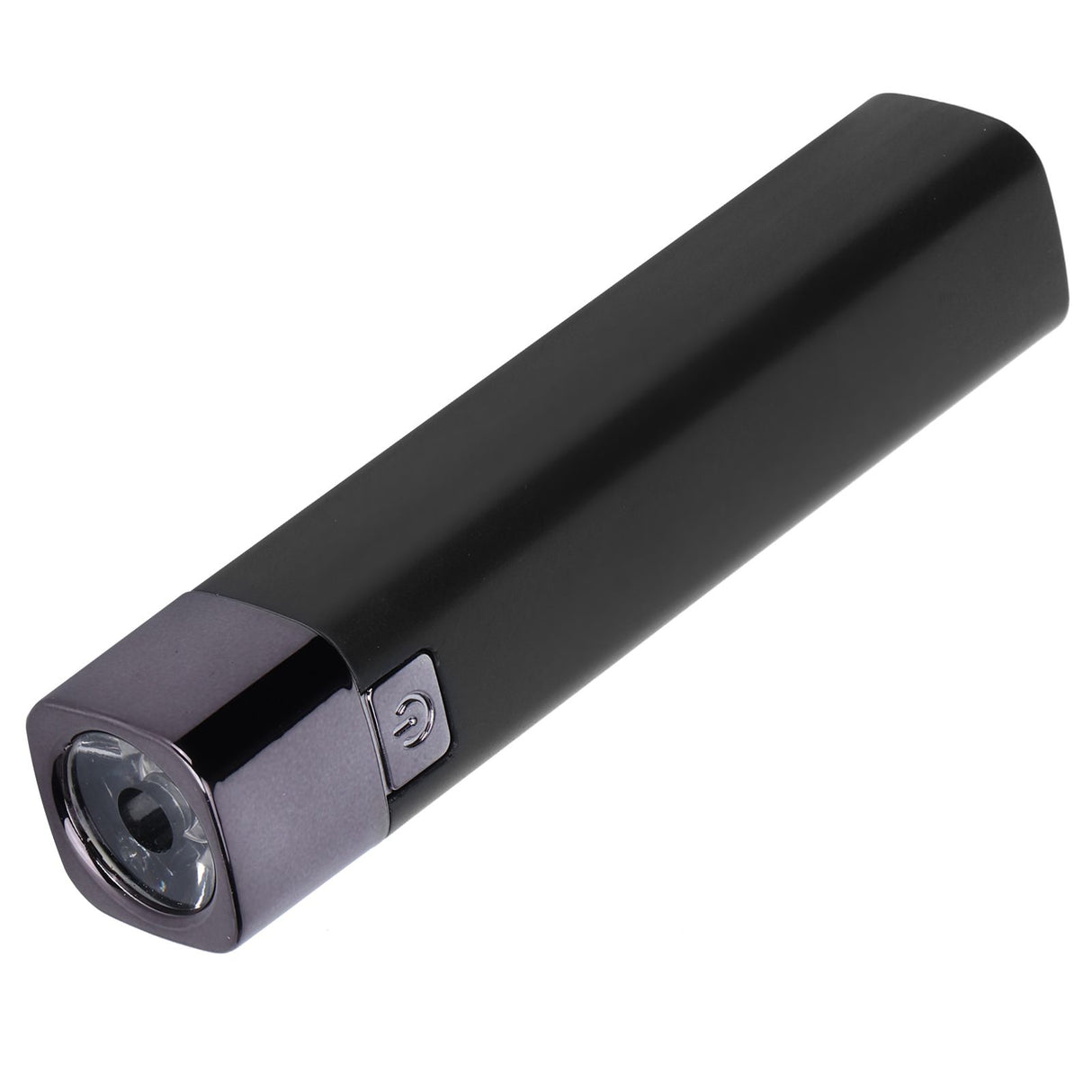 Mini Flashlight Strong Light USB Input Output Phone Charging LED MultiFunction Lamp(Black )