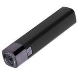 Mini Flashlight Strong Light USB Input Output Phone Charging LED MultiFunction Lamp(Black )