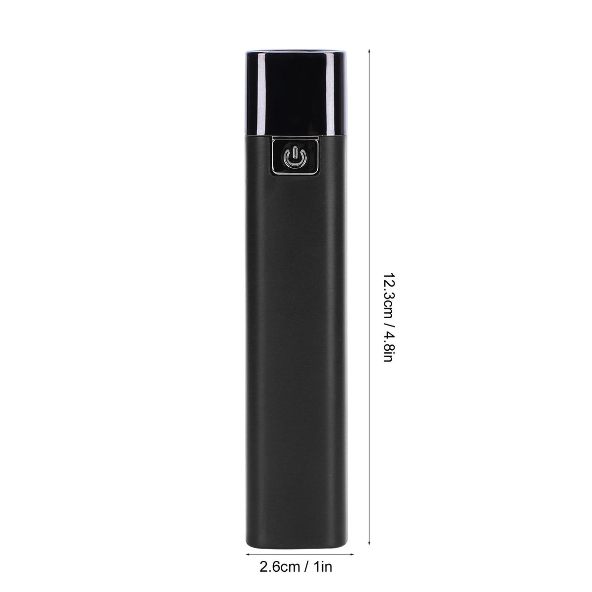 Mini Flashlight Strong Light USB Input Output Phone Charging LED MultiFunction Lamp(Black )