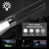 Mini Flashlight Strong Light USB Input Output Phone Charging LED MultiFunction Lamp(Black )