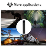 Mini Flashlight Strong Light USB Input Output Phone Charging LED MultiFunction Lamp(Black )
