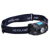 Outdoor USB Rechargeable LED Fishing Headlamp Finger Sensing Waterproof Headlight - Side View