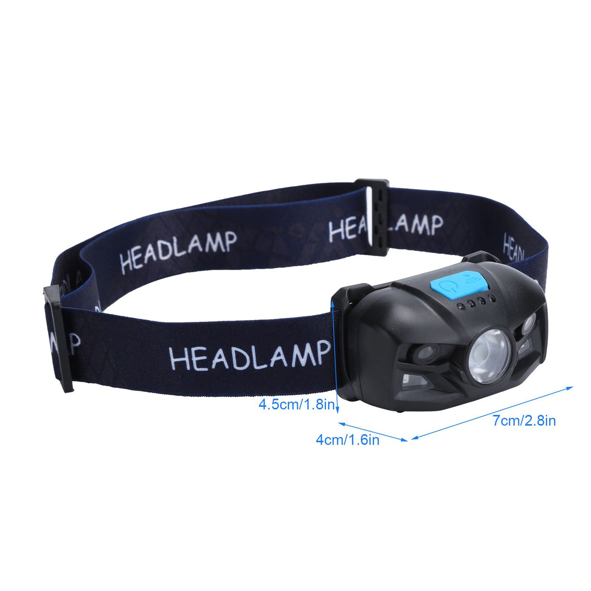 Outdoor USB Rechargeable LED Fishing Headlamp Finger Sensing Waterproof Headlight
