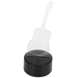 3D Guitar Night Light LED 7 Colors Nightlight Switch Desktop Lamp Home Decoration - 45-Degree Angle