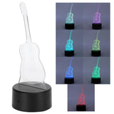 3D Guitar Night Light LED 7 Colors Nightlight Switch Desktop Lamp Home Decoration