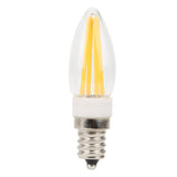 10Pcs E12 Long Filament Light Bulbs 3W AC110V Chandelier Ceiling Lamp Bulb Warm White