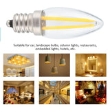 10Pcs E12 Long Filament Small LED Light Bulbs Dimmable Lamp 1.5W AC110V for Home Lighting - Extra Image