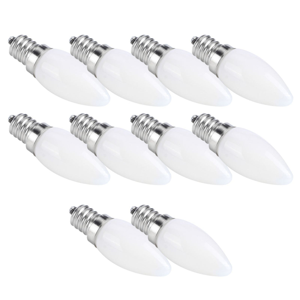 10pcs E12 LED Bulb 1.5W Warm White Lamp for Chandelier Ceiling Light Wall Lamp Home Lighting AC 110V