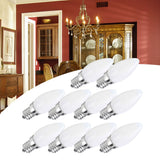 10pcs E12 LED Bulb 1.5W Warm White Lamp for Chandelier Ceiling Light Wall Lamp Home Lighting AC 110V - Extra Image