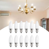 10pcs E12 LED Bulb 1.5W Warm White Lamp for Chandelier Ceiling Light Wall Lamp Home Lighting AC 110V