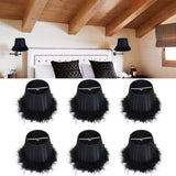 6Pcs Feather Cloth Lampshade Blue Hotel Chandelier Wall Lamp Decoration Protective Cover - Extra Image
