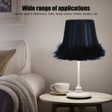 6Pcs Feather Cloth Lampshade Blue Hotel Chandelier Wall Lamp Decoration Protective Cover - Extra Image