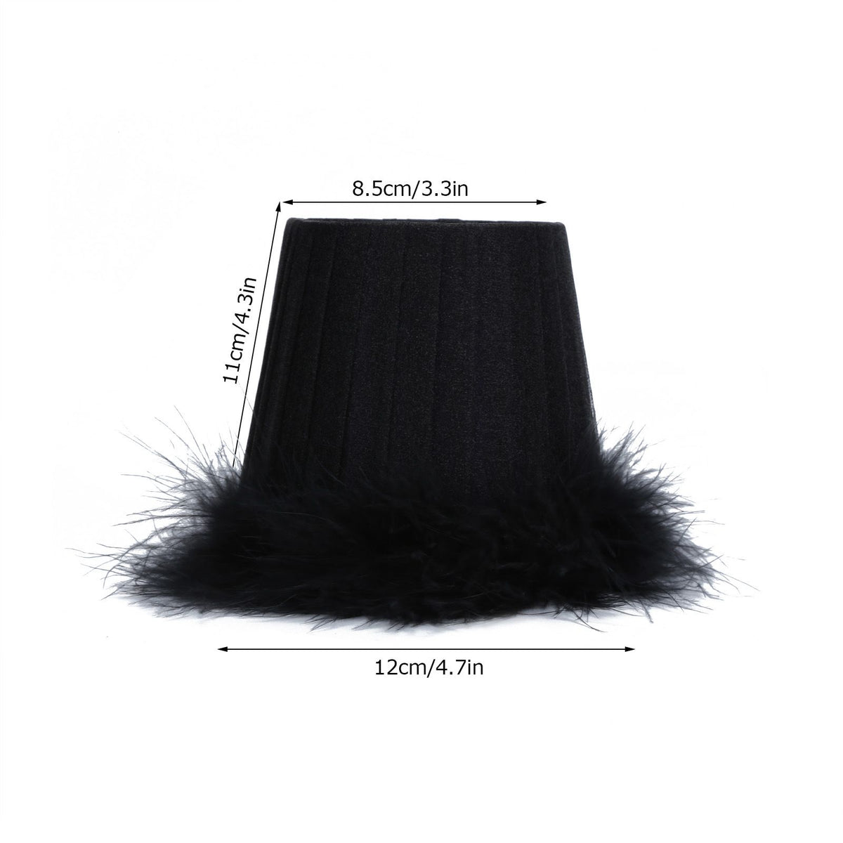 6Pcs Cloth Pendant Lamp Shade with Feather Edge Chandelier Lampshade Light Decoration Accessories