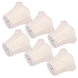 6Pcs European Style Lampshade Cloth Lamp Shade Chandelier Wall Light Cloth Cover for Lighting - Top-Down View