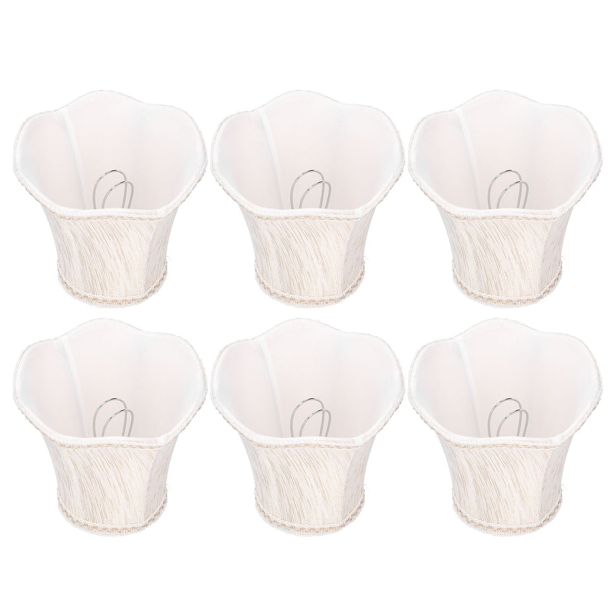 6Pcs European Style Lampshade Cloth Lamp Shade Chandelier Wall Light Cloth Cover for Lighting