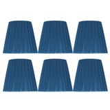 6PCS Modern Simple Lampshade Cloth Lampshade for Crystal Clip On Chandelier Wall Lamp Blue