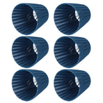 6PCS Modern Simple Lampshade Cloth Lampshade for Crystal Clip On Chandelier Wall Lamp Blue