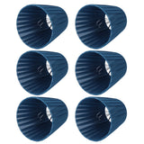 6PCS Modern Simple Lampshade Cloth Lampshade for Crystal Clip On Chandelier Wall Lamp Blue - Front View