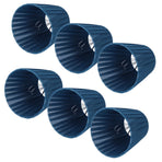 6PCS Modern Simple Lampshade Cloth Lampshade for Crystal Clip On Chandelier Wall Lamp Blue