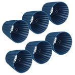 6PCS Modern Simple Lampshade Cloth Lampshade for Crystal Clip On Chandelier Wall Lamp Blue