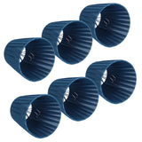 6PCS Modern Simple Lampshade Cloth Lampshade for Crystal Clip On Chandelier Wall Lamp Blue - Top-Down View
