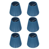 6PCS Modern Simple Lampshade Cloth Lampshade for Crystal Clip On Chandelier Wall Lamp Blue