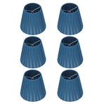 6PCS Modern Simple Lampshade Cloth Lampshade for Crystal Clip On Chandelier Wall Lamp Blue