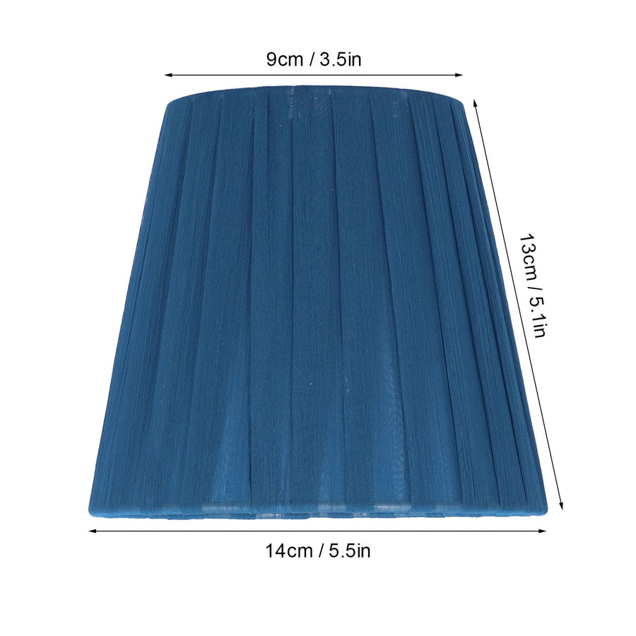 6PCS Modern Simple Lampshade Cloth Lampshade for Crystal Clip On Chandelier Wall Lamp Blue