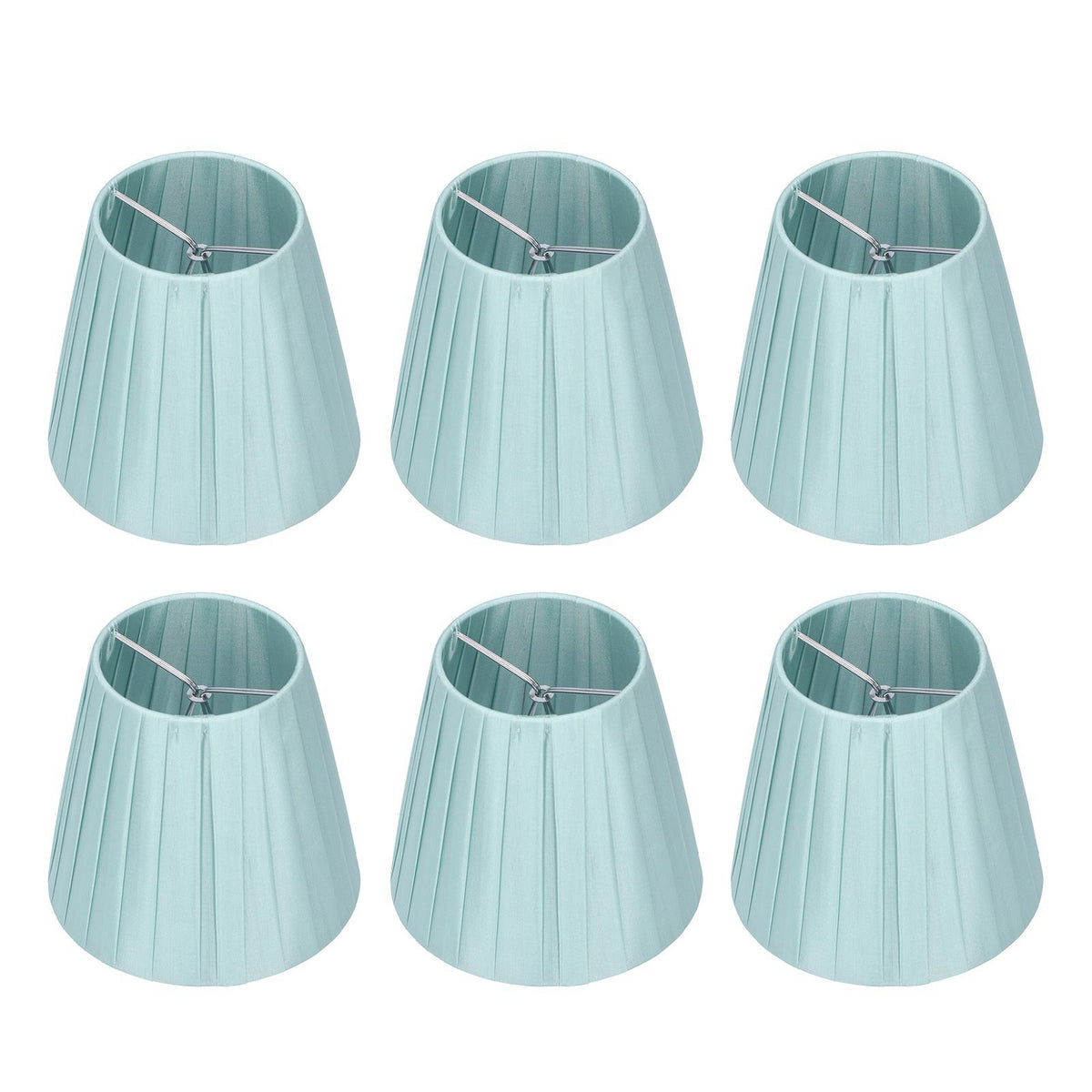 6Pcs Fabric Lampshade Chandelier Shade Wall Light Cover Clamp Mount for Small A B C F P Bulb