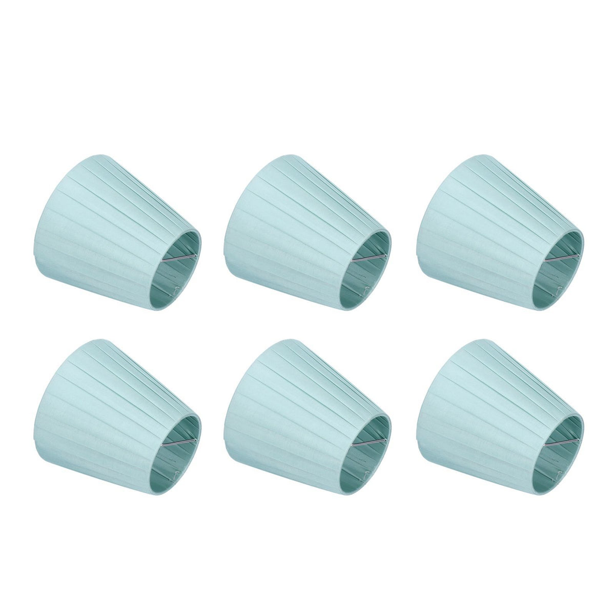 6Pcs Fabric Lampshade Chandelier Shade Wall Light Cover Clamp Mount for Small A B C F P Bulb
