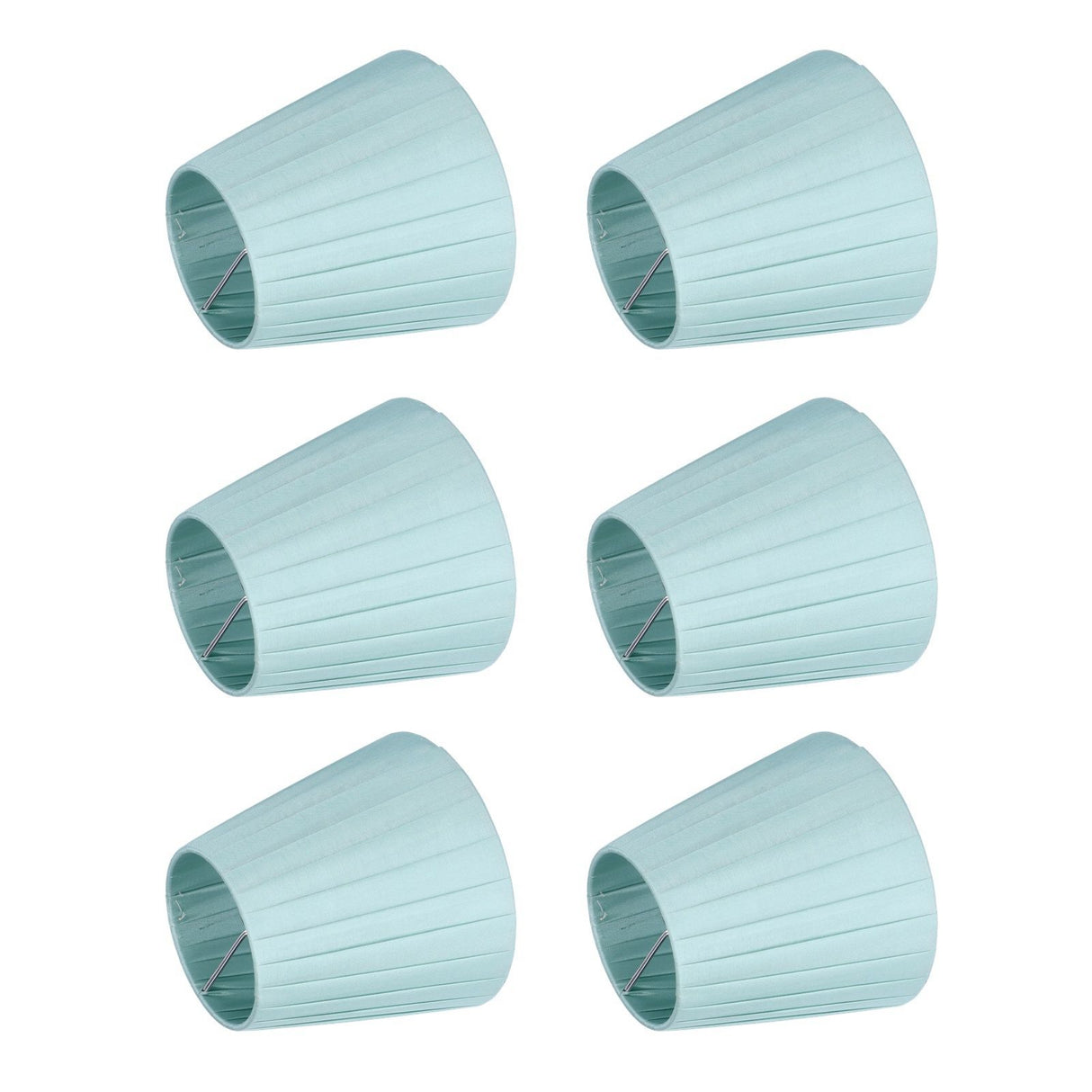6Pcs Fabric Lampshade Chandelier Shade Wall Light Cover Clamp Mount for Small A B C F P Bulb