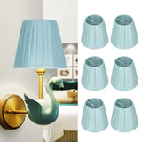 6Pcs Fabric Lampshade Chandelier Shade Wall Light Cover Clamp Mount for Small A B C F P Bulb