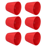 6Pcs Lampshade Modern Fabric Table Lamp Cover for Crystal Chandelier Wall Light Red