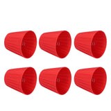 6Pcs Lampshade Modern Fabric Table Lamp Cover for Crystal Chandelier Wall Light Red